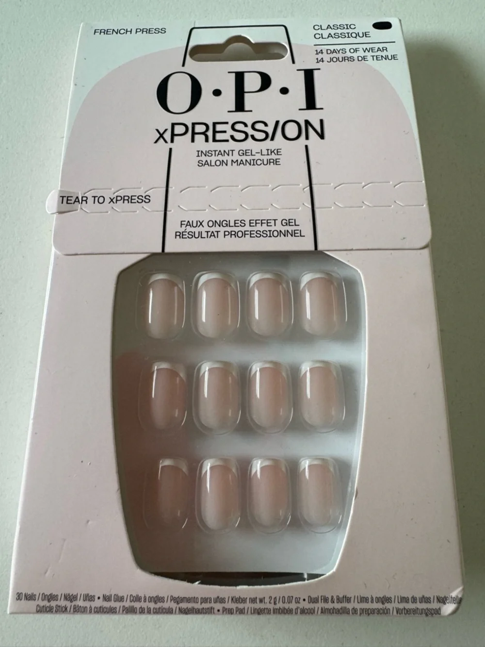 OPI express/On French Press Classic Shape Gel Look Press On Nails